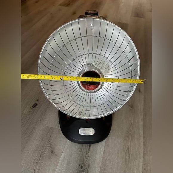 Presto Heat Dish Plus Parabolic Electric Heater, Black and Silver - Picture 6 of 8